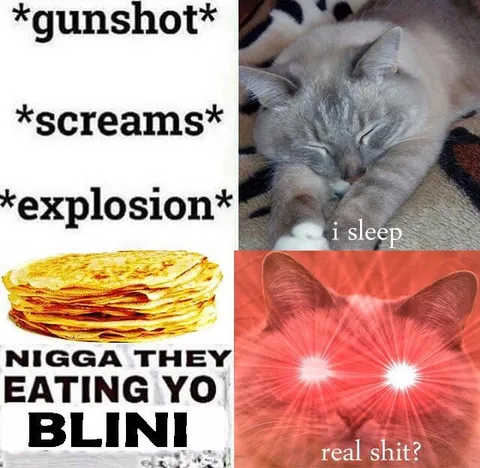 Cat Sleeps Through Blini Explosion
