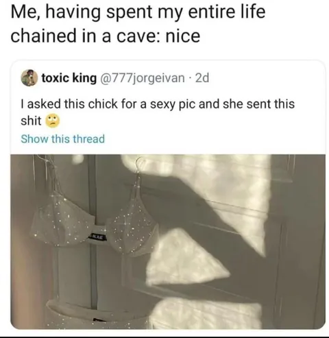 Chained in a Cave Gets Lingerie