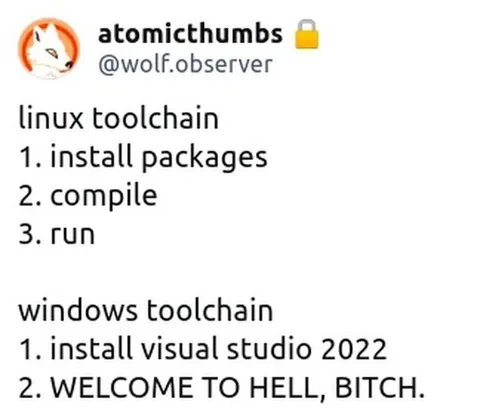 Linux vs Windows Toolchain