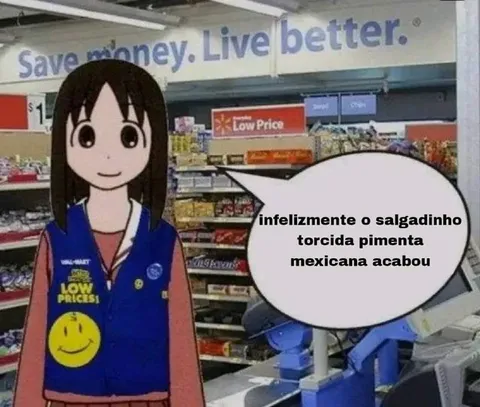 Salgadinho torcidа acabou