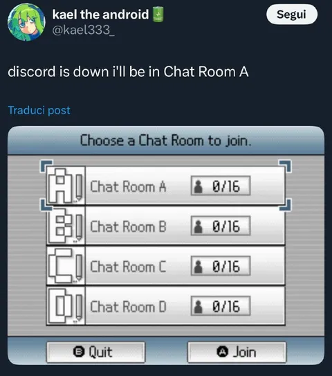 Discord Down Chat Room A