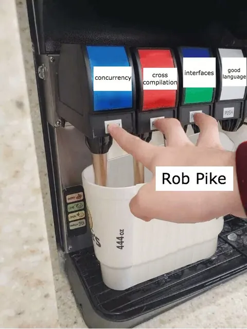 Rob Pike Good Language Meme
