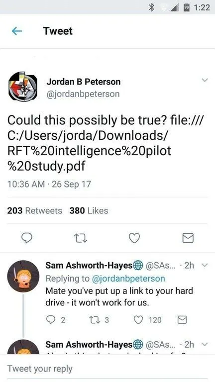 Jordan Peterson Links His Hard Drive