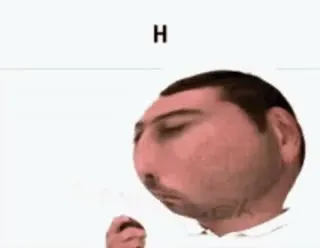 Distorted Face Says H