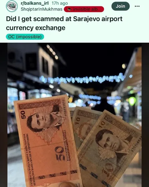 Sarajevo Airport Currency Scam