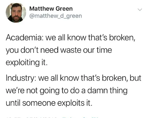 Academia Versus Industry