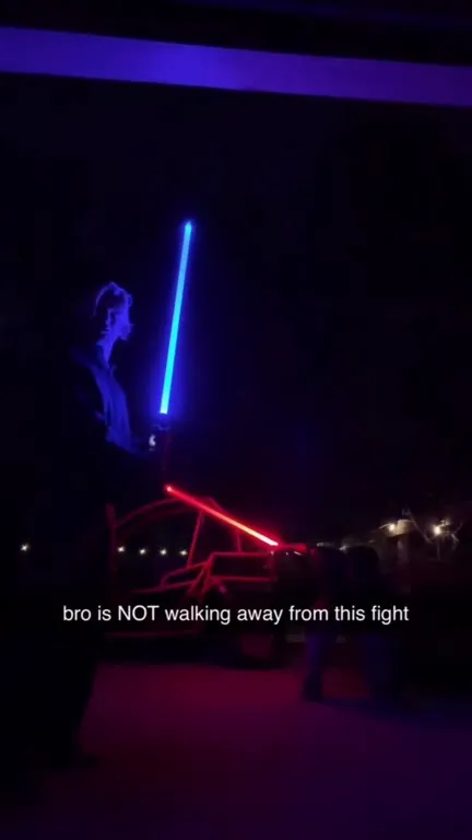 Neighbors Fight With Lightsabers