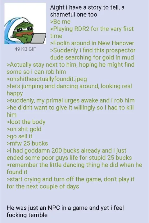 NPC Guilt After Robbing Him