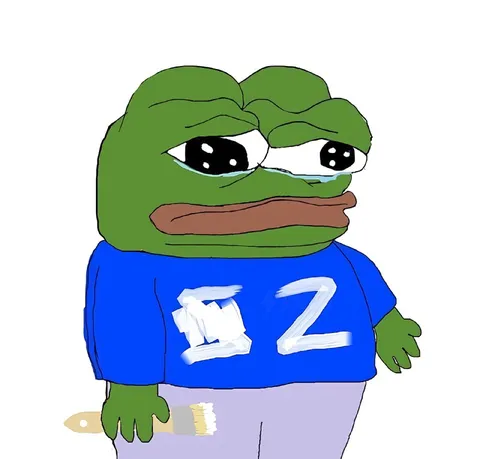 Плачущий Pepe с надписью EZ