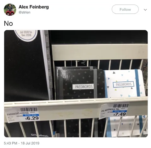 No, I Need Passwords