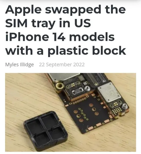 Apple Replaces SIM Tray With Plastic
