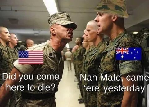 Australian Soldier Came Yesterday