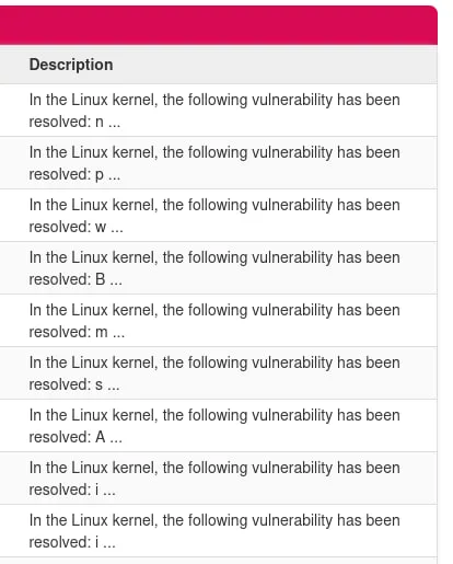 Linux Kernel Vulnerability Letters