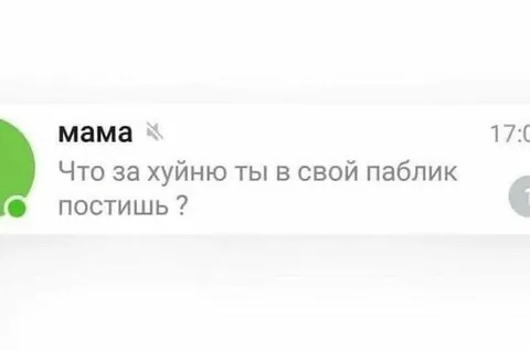 Мама ругается за паблик