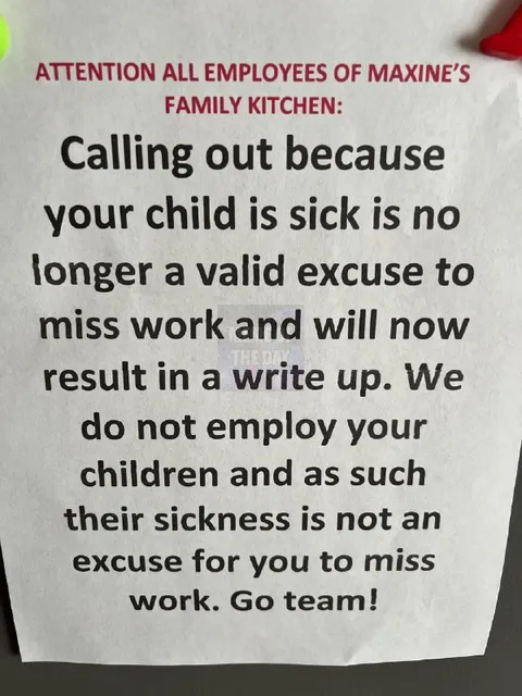 Maxine's Family Kitchen Work Excuse