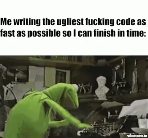 Kermit Writing Ugly Code
