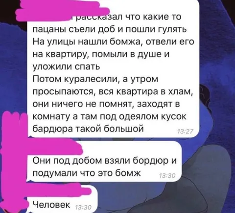 Бордюр приняли за бомжа