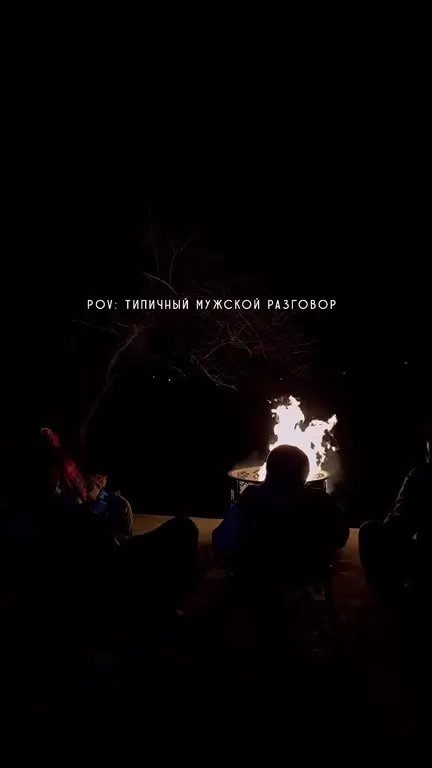 Типичный мужской разговор у костра
