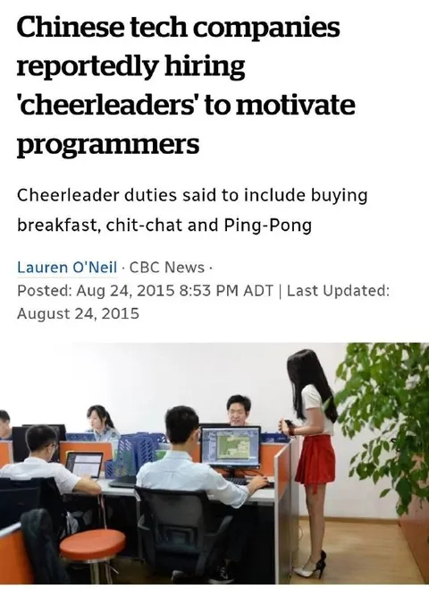 Cheerleaders Motivating Programmers
