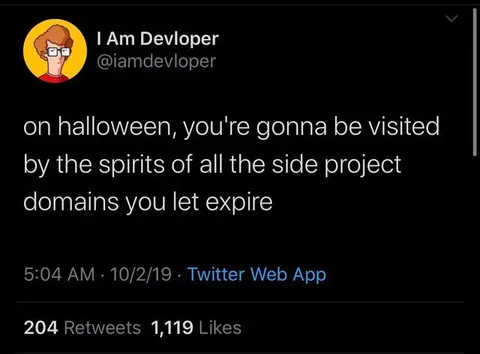 Side Project Domains on Halloween