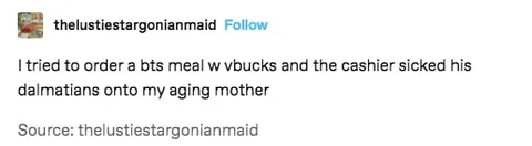 BTS Meal With V-Bucks