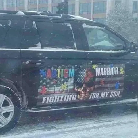 Autism Warrior Car Decal