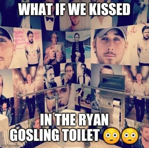 Ryan Gosling Toilet Kiss