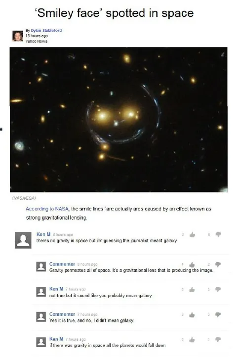 Smiley Face Spotted in Space