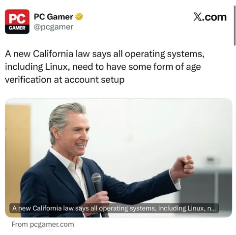 Linux Age Verification Law