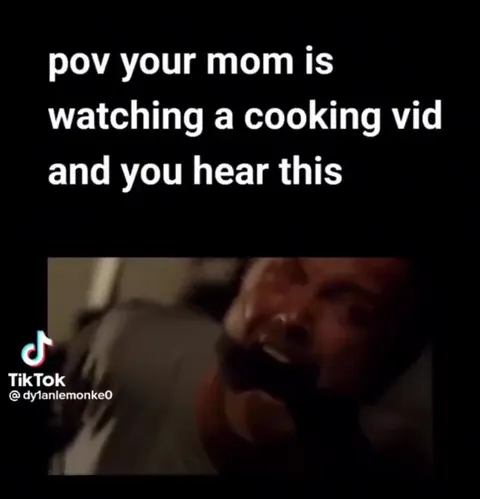 Mom hears the cooking video