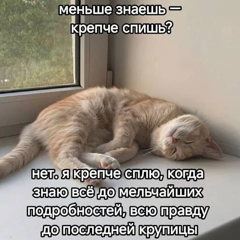 Меньше знаешь — крепче спишь