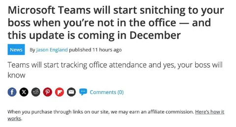 Teams Snitches to Your Boss