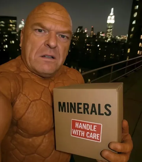 The Thing Handles Minerals Carefully