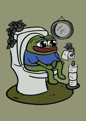 Пепе на туалете