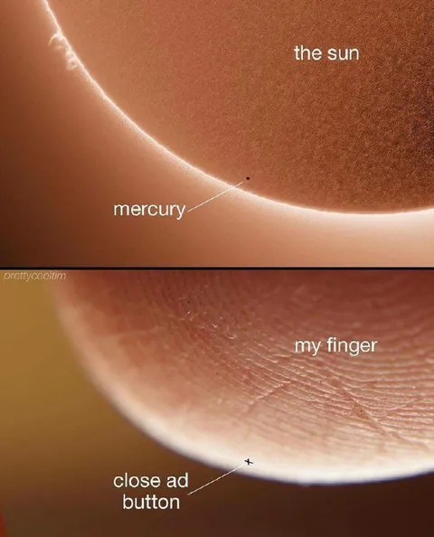 Mercury or Close Ad Button