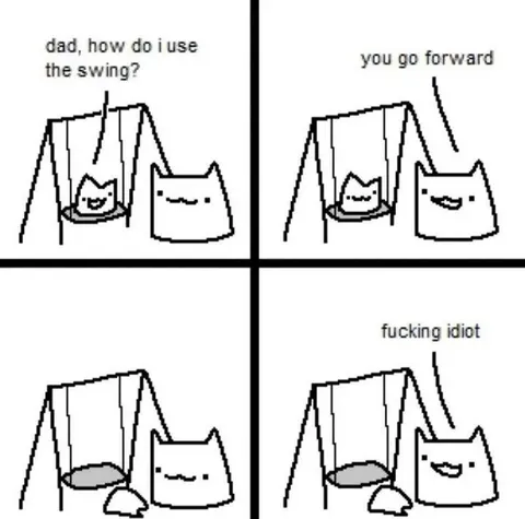 Cat Learns to Use a Swing