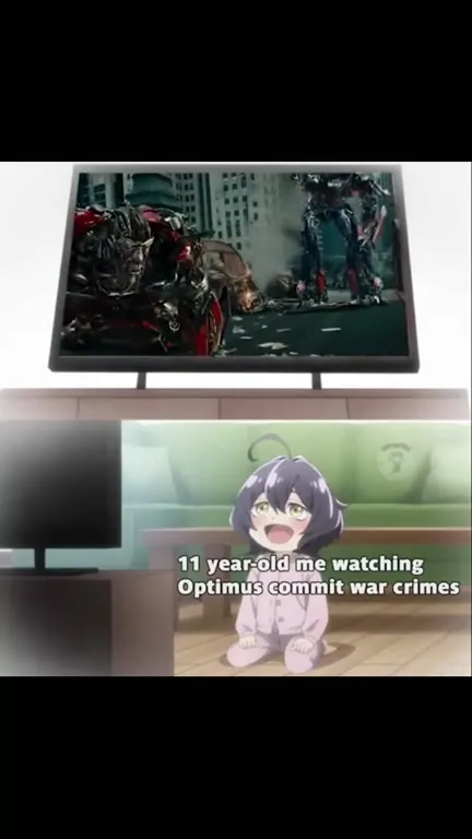 11-Year-Old Watching Optimus Commit War Crimes