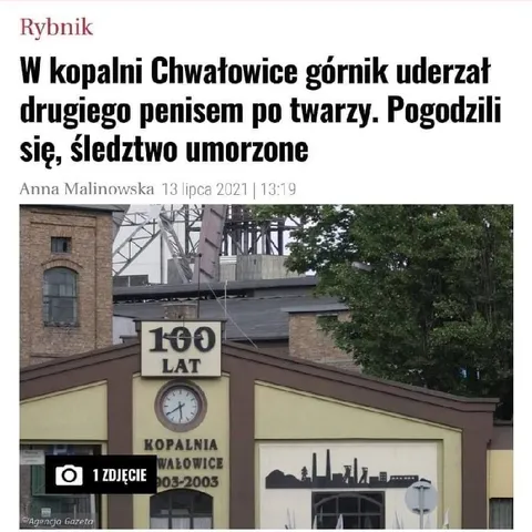 Górnik uderzał penisem po twarzy