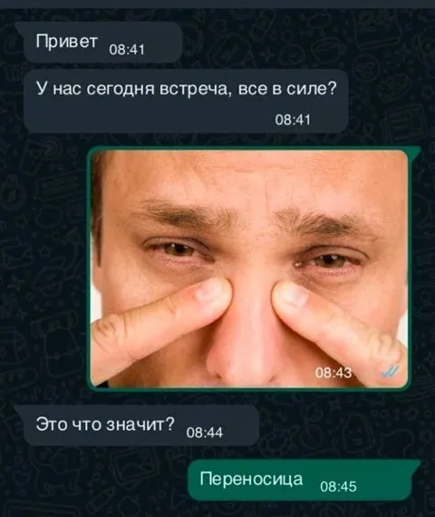 Переносица после встречи