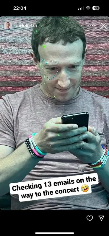 Checking Emails Before Concert