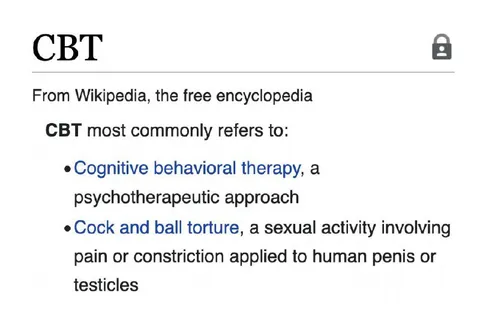 CBT Has Two Meanings