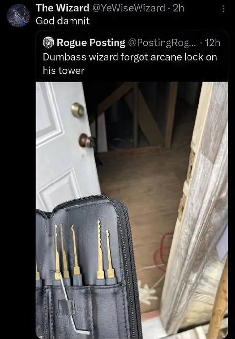 Wizard Forgot the Arcane Lock