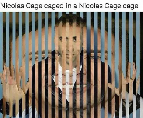 Nicolas Cage Caged in a Cage
