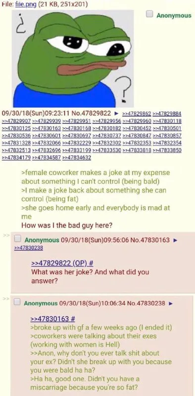 Bald Guy's Fat Coworker Comeback