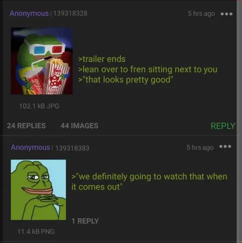 Pepe Watches the Trailer