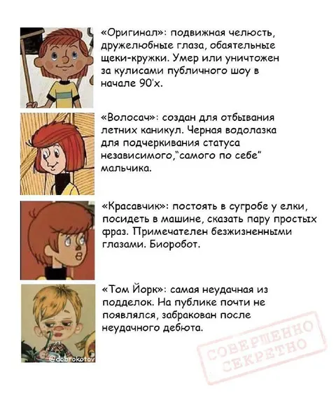 Секретное досье на мультяшных мальчиков
