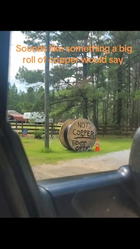 Not Copper Fiber Optic