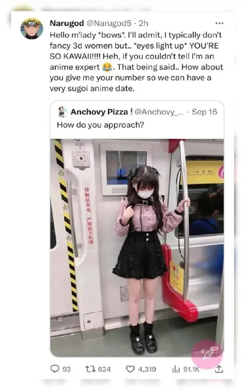 Anime Expert Approaches Goth Girl