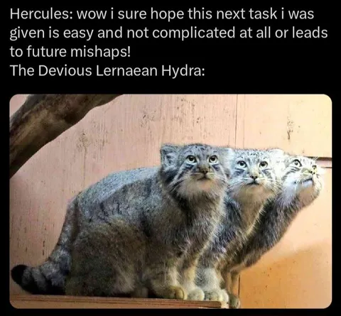 Hercules Faces the Cat Hydra