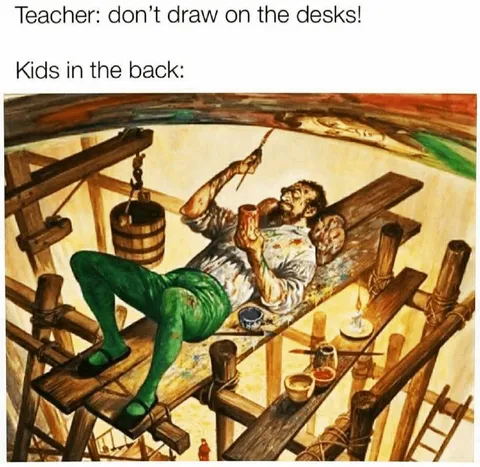 Kids in the Back Drawing